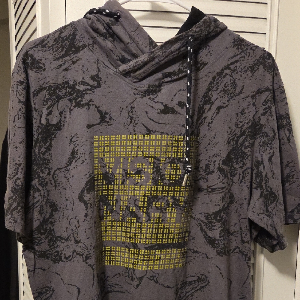 Visionary Gray and Black Men's Hoodie